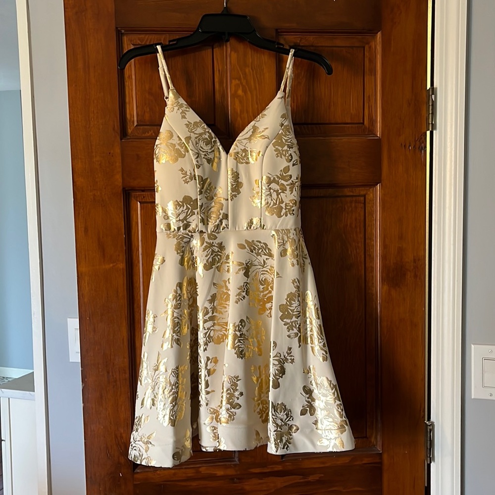 Windsor white and gold dress